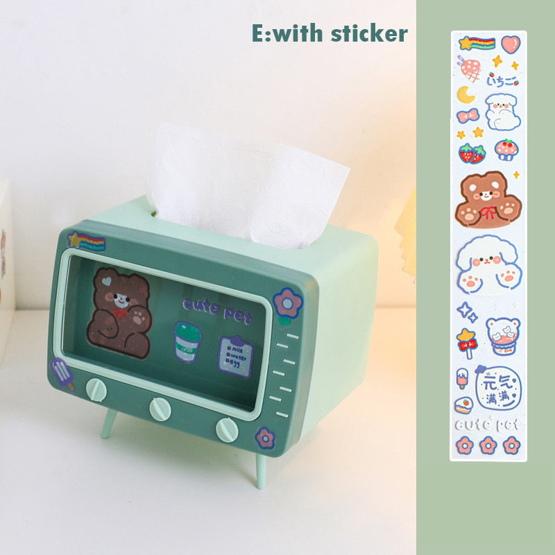 Boîte à mouchoirs et support de téléphone