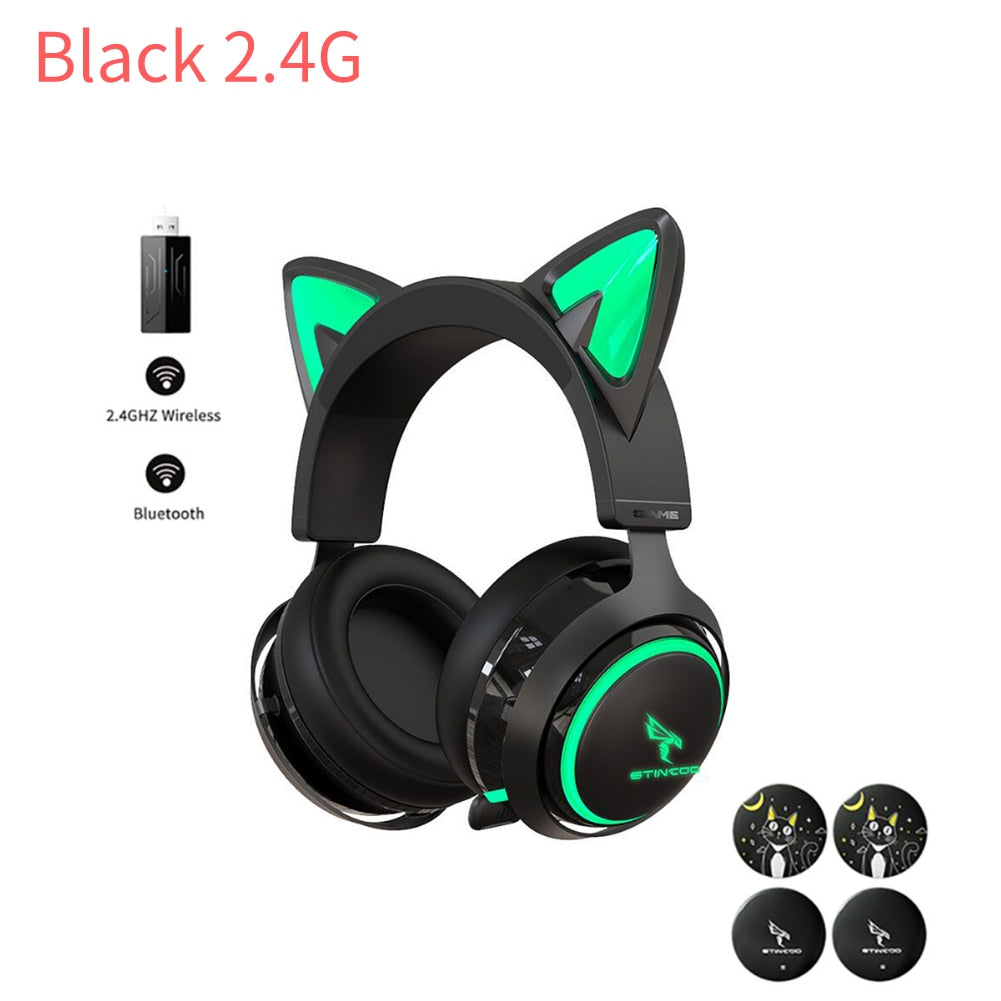 Casque lumineux à oreilles de chat
