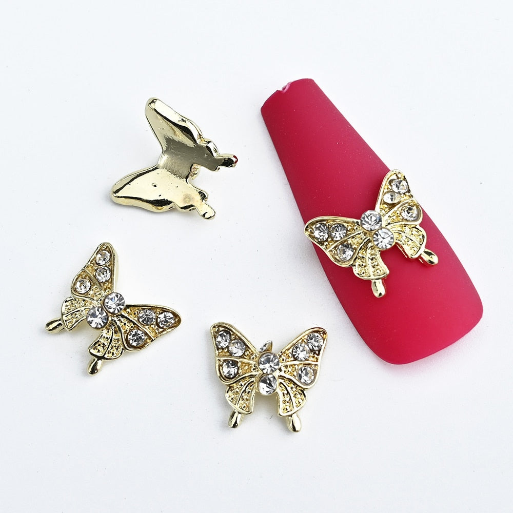 Charms pour ongles en forme de papillon