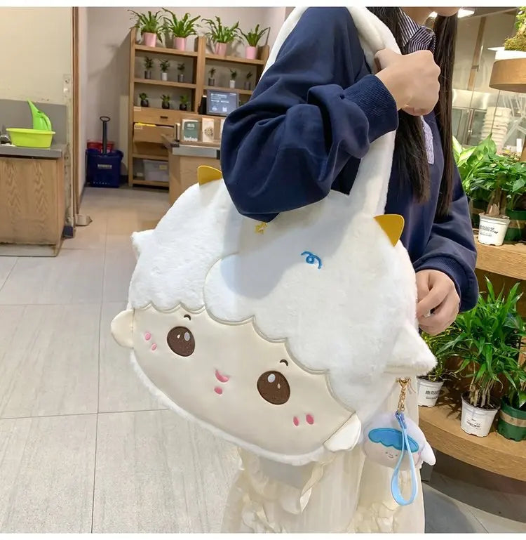 Sac fourre-tout à motif tête d'agneau