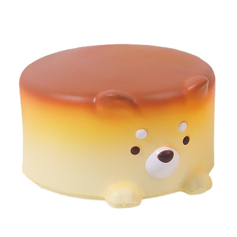 Jouet à presser pour chiot en forme de gâteau au fromage