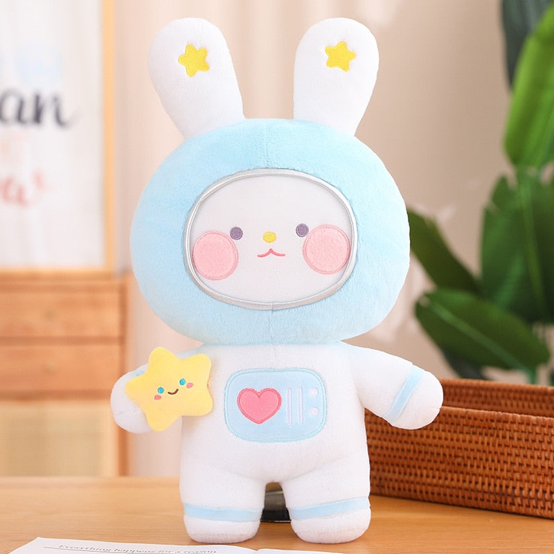 Conejitos de peluche espaciales