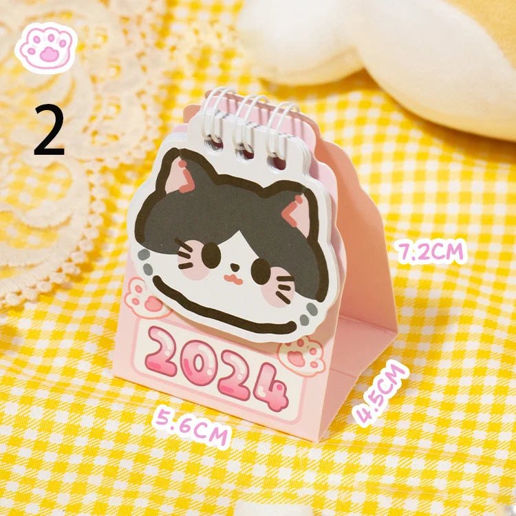 Calendrier de bureau pour chats 2024