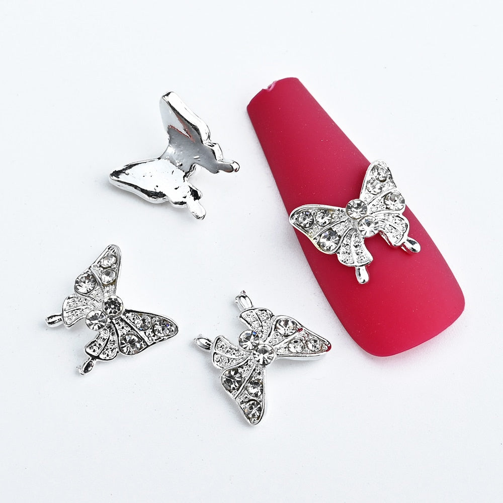 Charms pour ongles en forme de papillon
