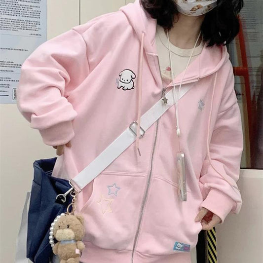 Sweat à capuche zippé en polaire