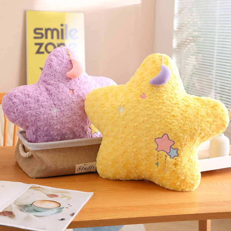 Oreillers en peluche Lune et Étoile