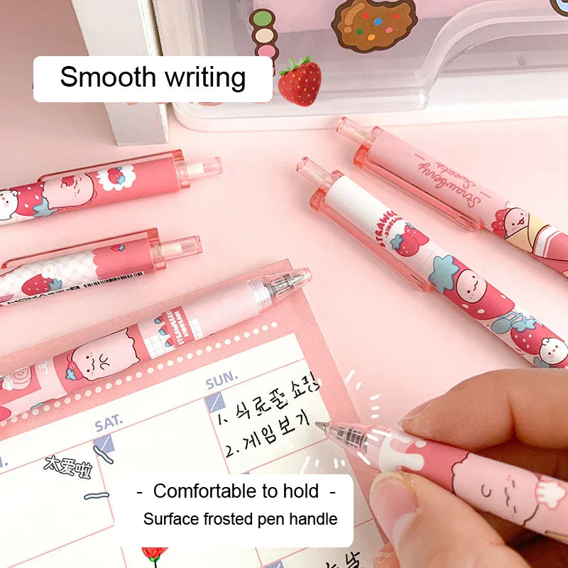 Ensemble de stylos à personnages Strawberry Sweets