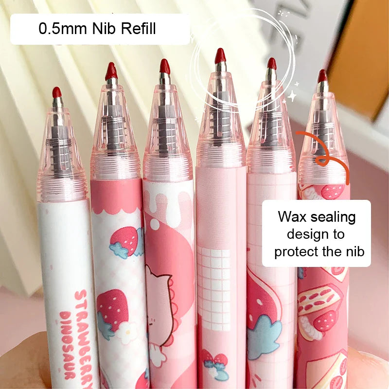 Ensemble de stylos à personnages Strawberry Sweets