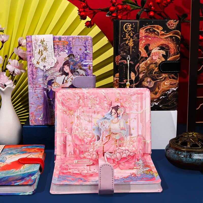 Cuadernos con borlas de dama de la corte