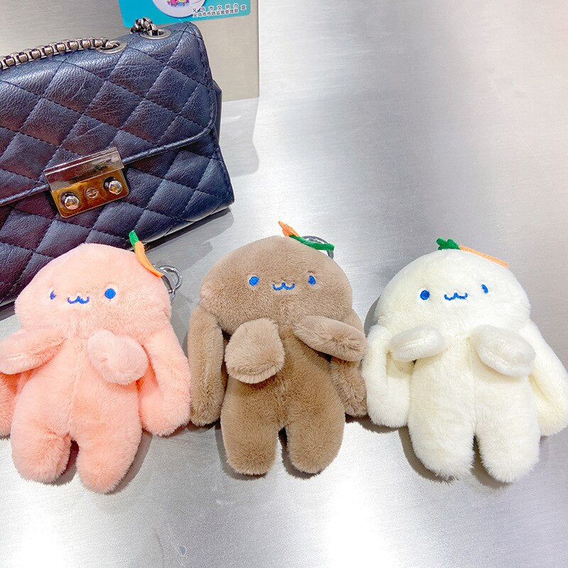 Porte-clés en peluche lapin