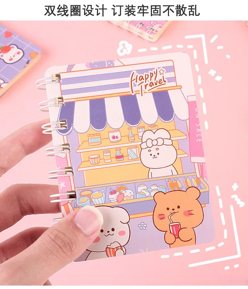 Cahiers à spirales avec des animaux mignons