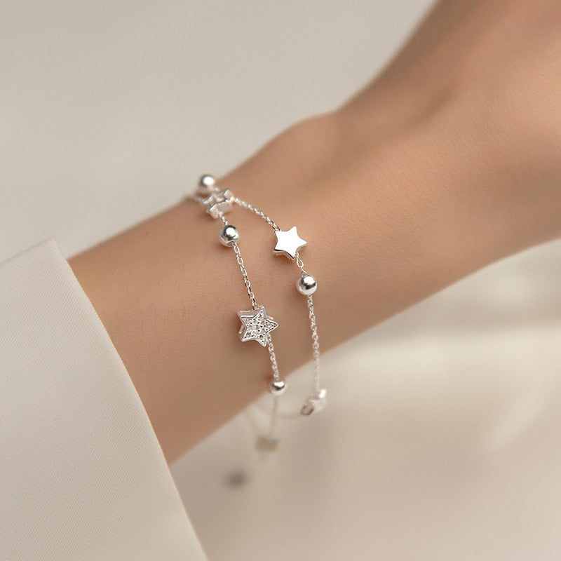 Bracelet étoile en argent sterling 925