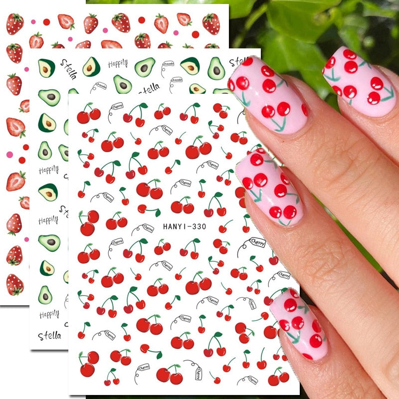 Décalcomanies Nail Art Fruits