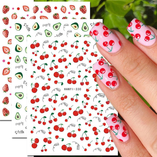Décalcomanies Nail Art Fruits