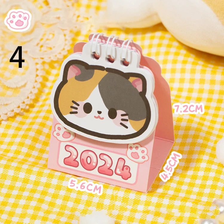 Calendrier de bureau pour chats 2024