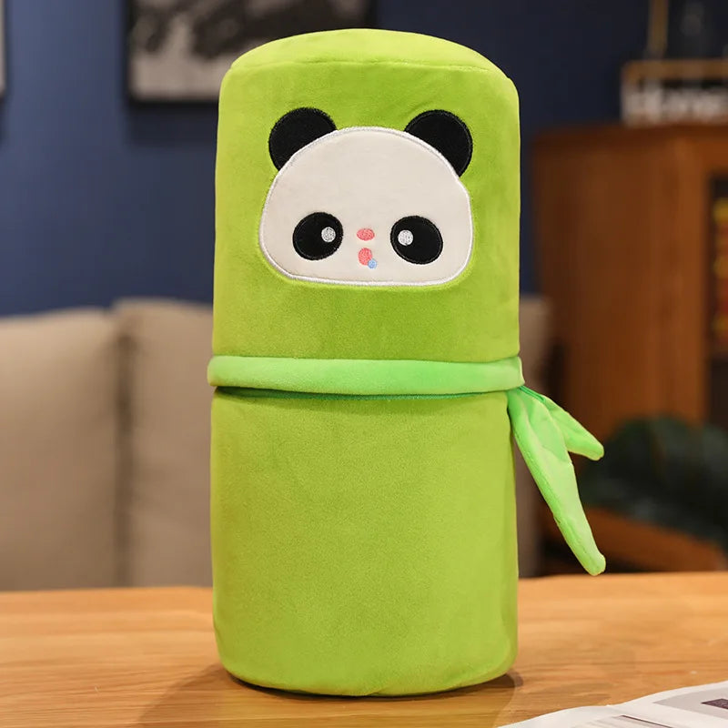 Peluches panda en bambou