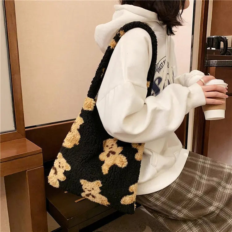 Sac cabas imprimé nounours mignon