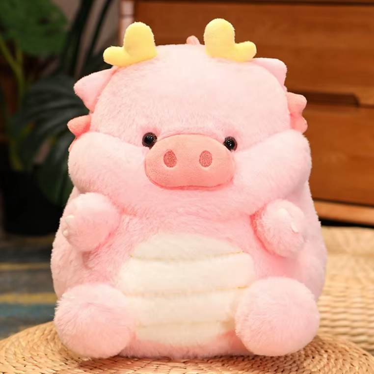 Peluches dragon pastel potelées