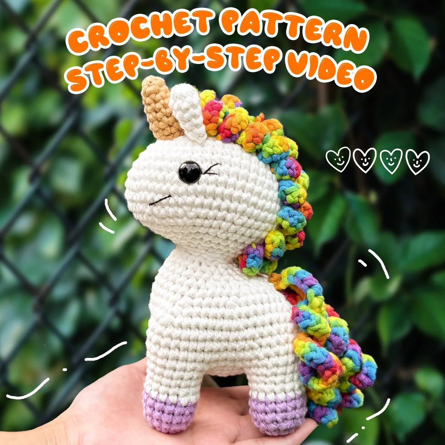 Licorne - Kit de crochet kawaii pour débutants
