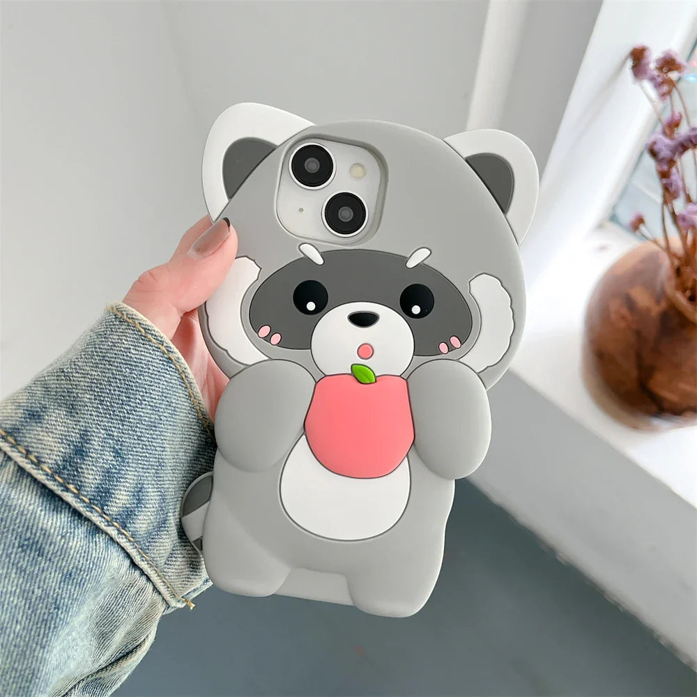 Coques pour iPhone Panda roux et raton laveur