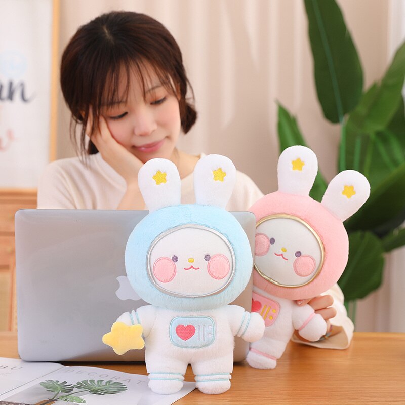 Conejitos de peluche espaciales