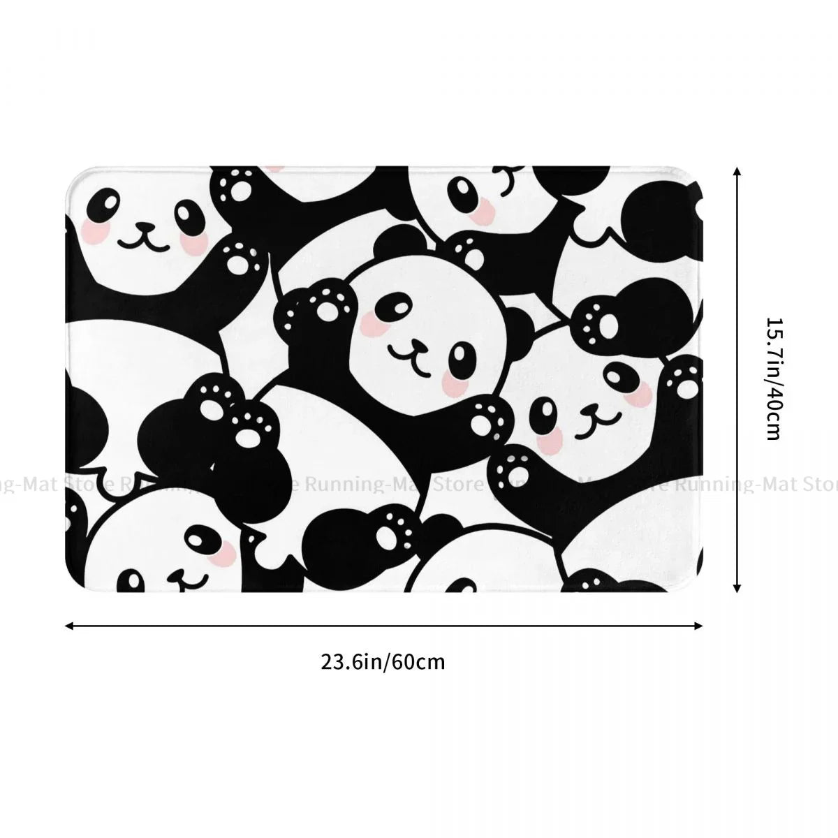 Tapis de bain antidérapant Pandas ludiques