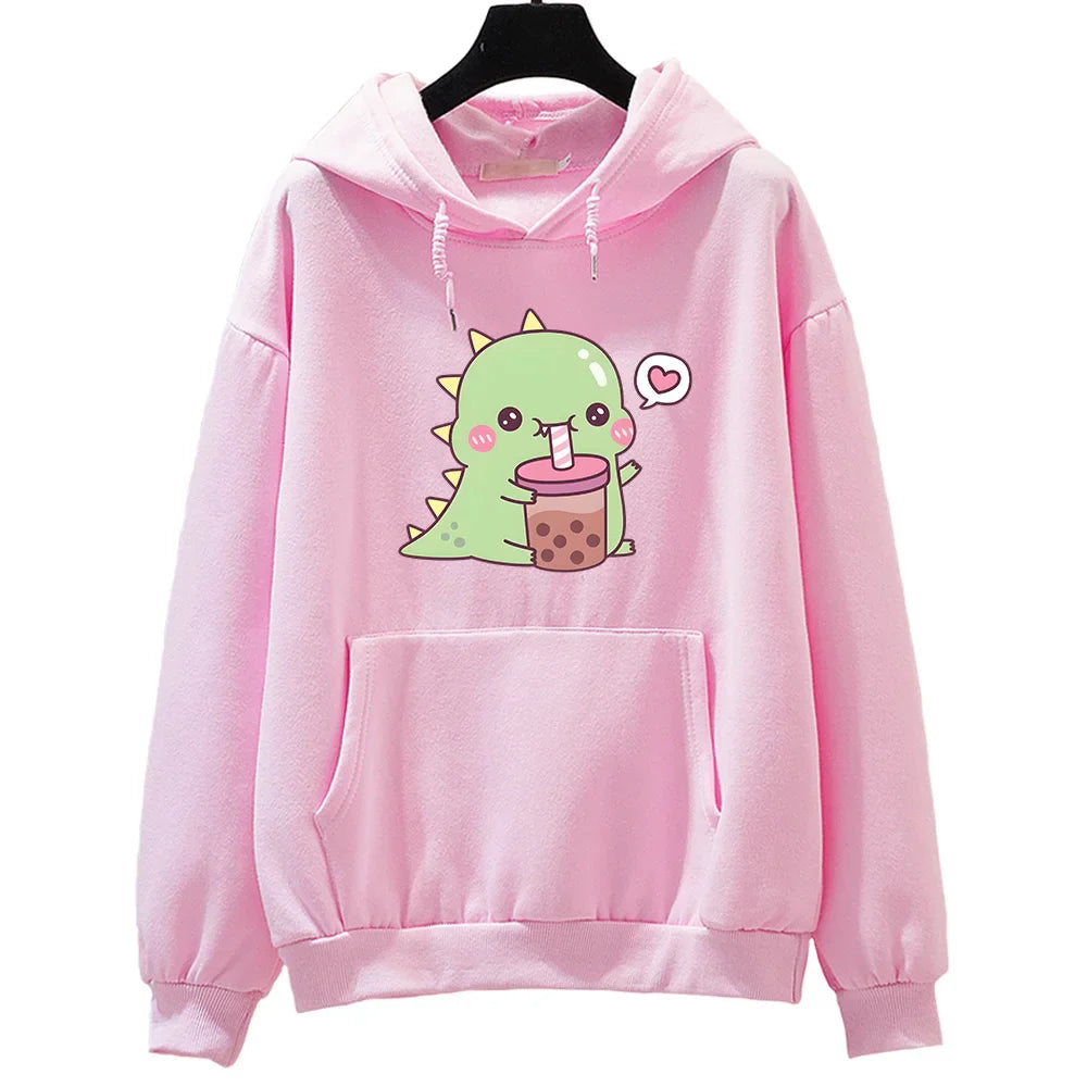 Rexy Loves Boba Tea Hoodie