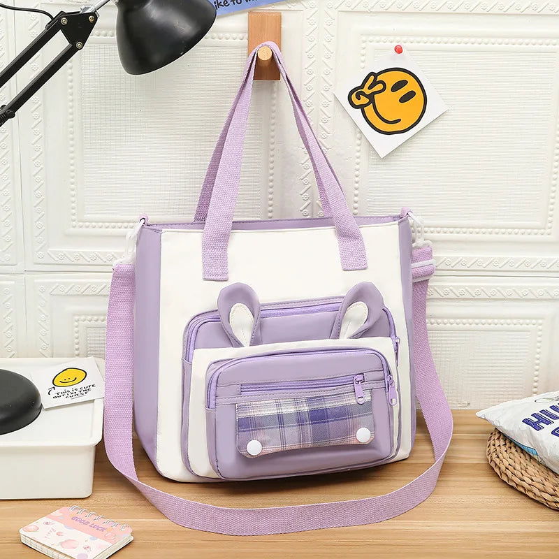 Sac fourre-tout à bandoulière avec oreilles de lapin