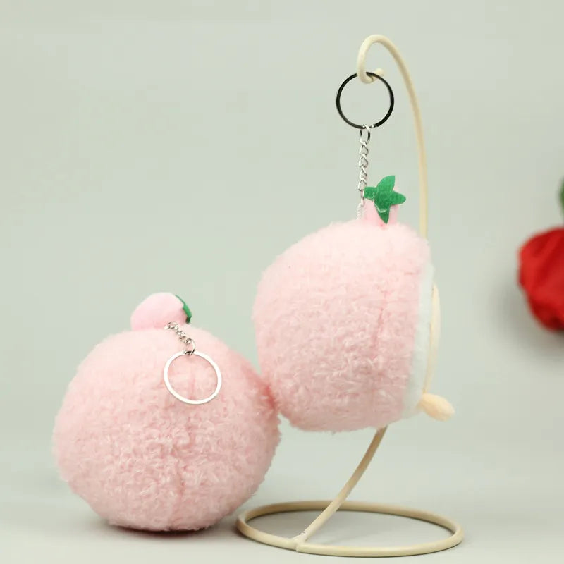 Porte-clés en peluche Dessert aux fraises