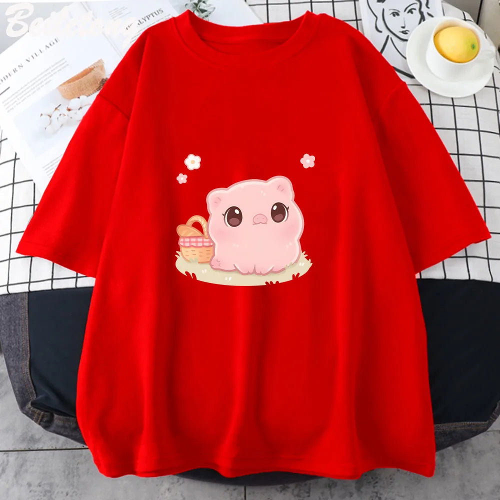 Camiseta de picnic de cerditos
