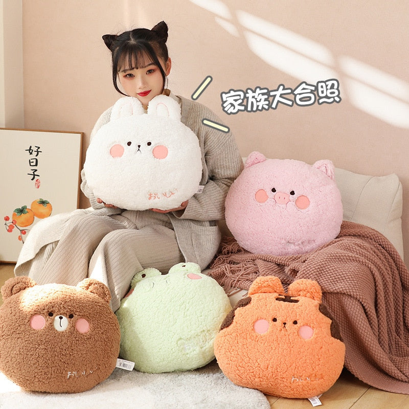 Coussins en peluche animaux mignons