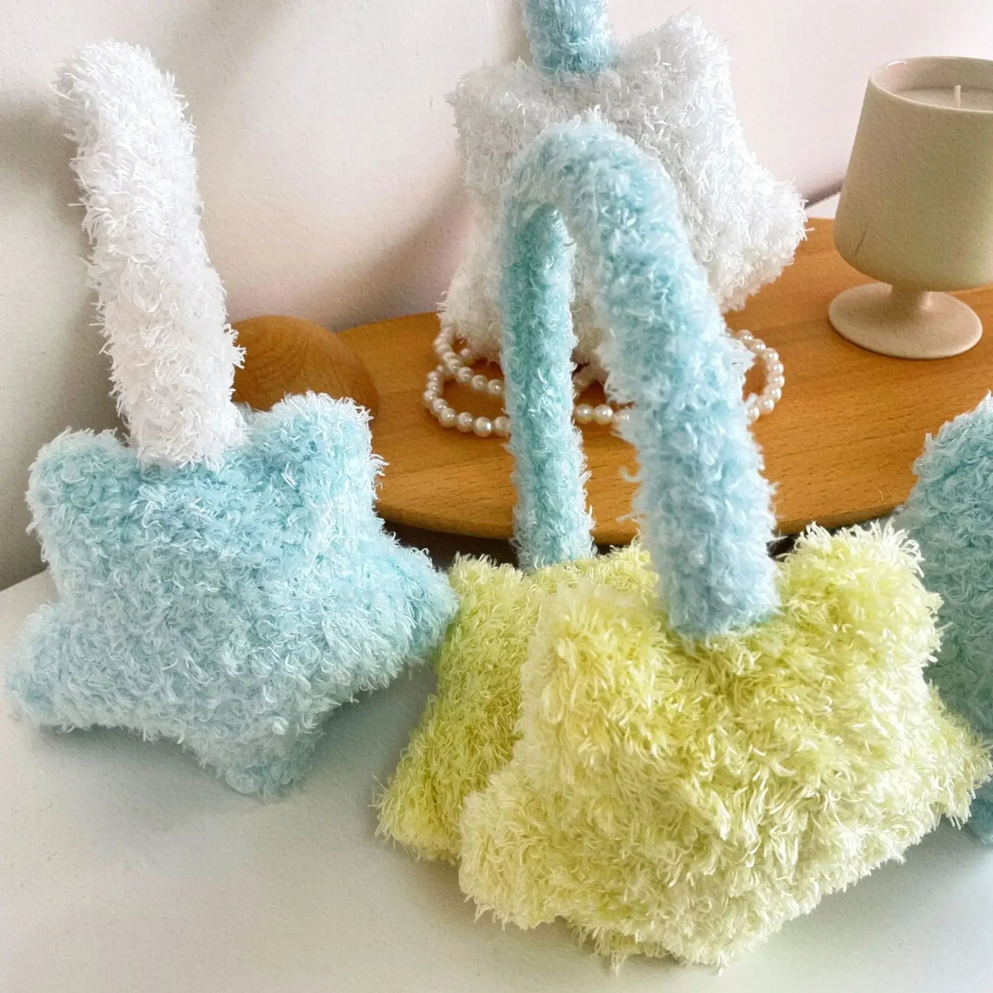 Cache-oreilles en peluche Kawaii en forme d'étoile