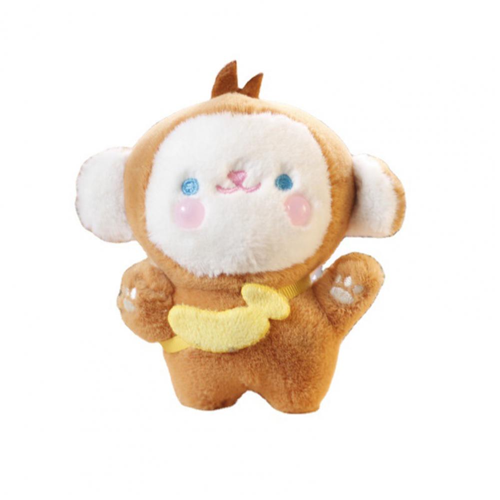 Llavero de mono de peluche