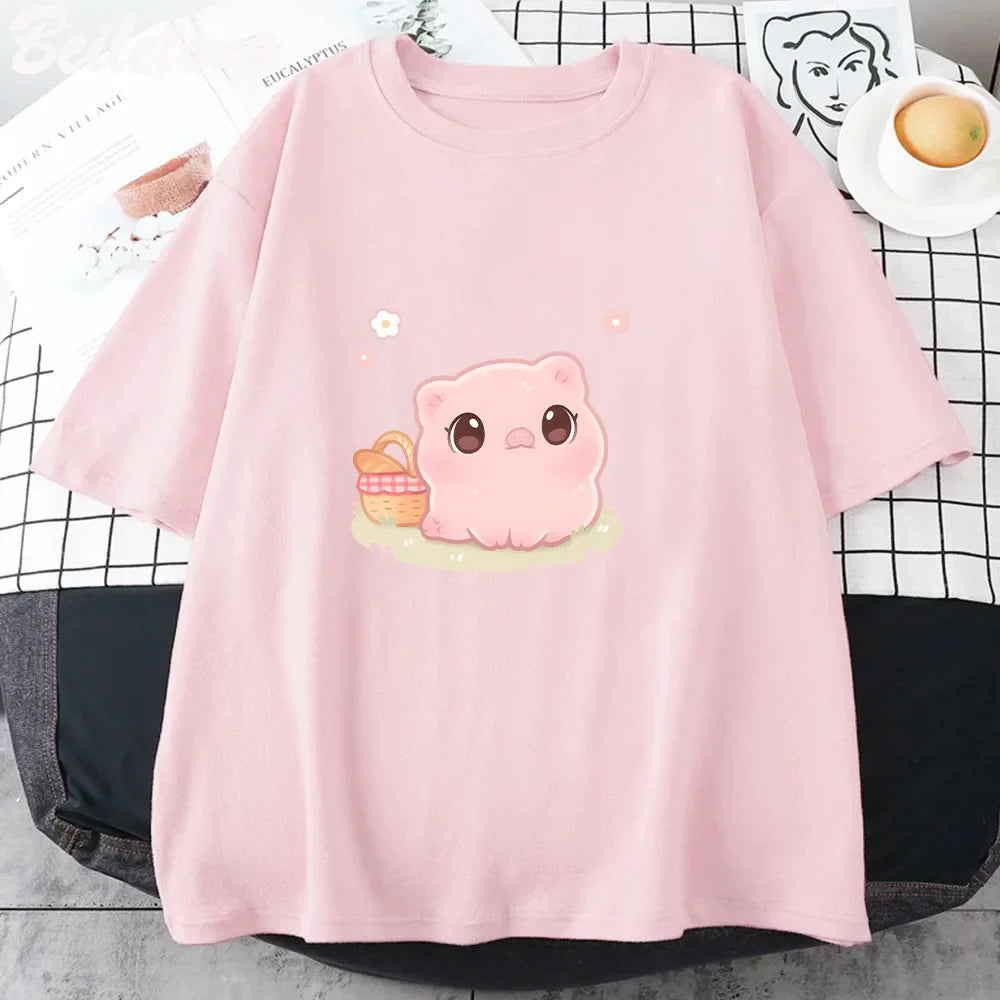 Camiseta de picnic de cerditos