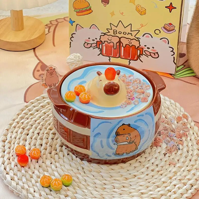 Ceramic Capybara Ramen Bowl