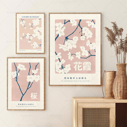 Affiches sur toile de fleurs de cerisier