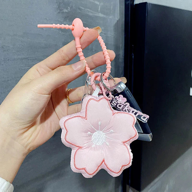 Porte-clés pendentif fleur de cerisier