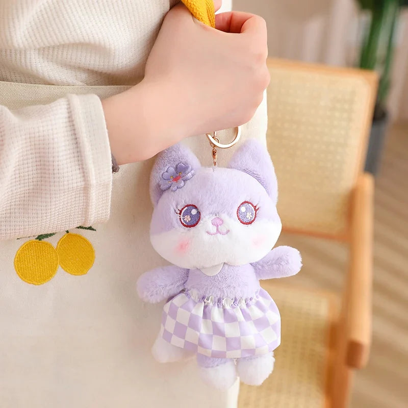 Porte-clés en peluche Renard en fleurs de cerisier