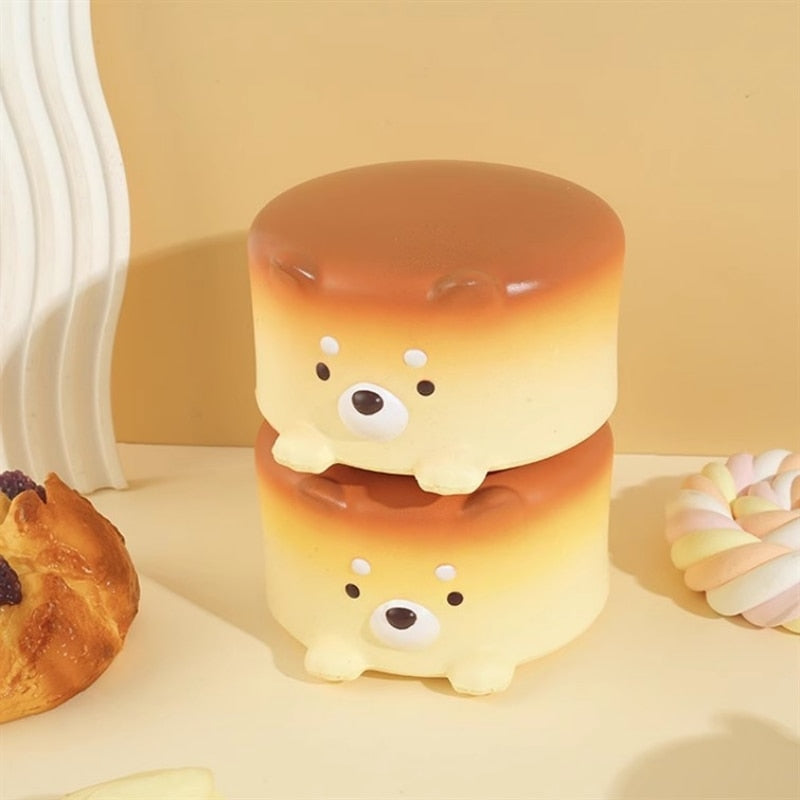 Jouet à presser pour chiot en forme de gâteau au fromage