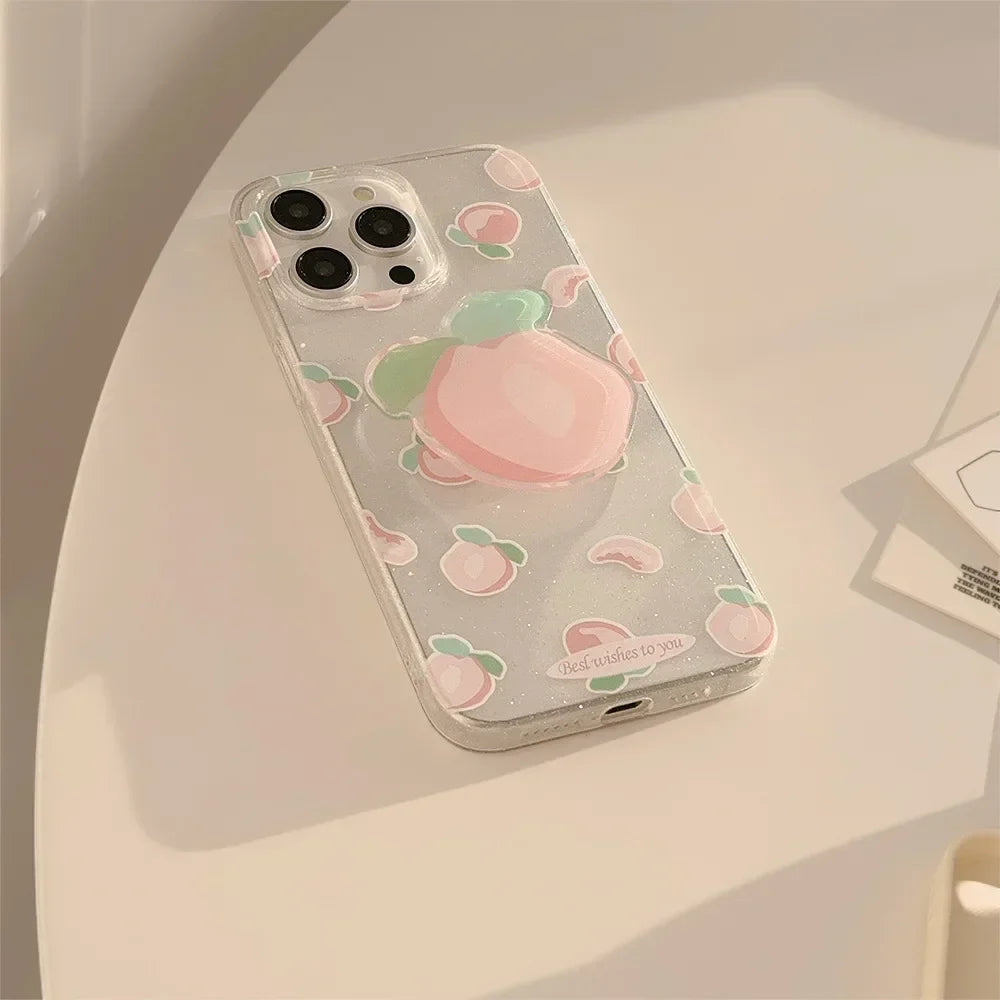 Peachy Glitter iPhone Case