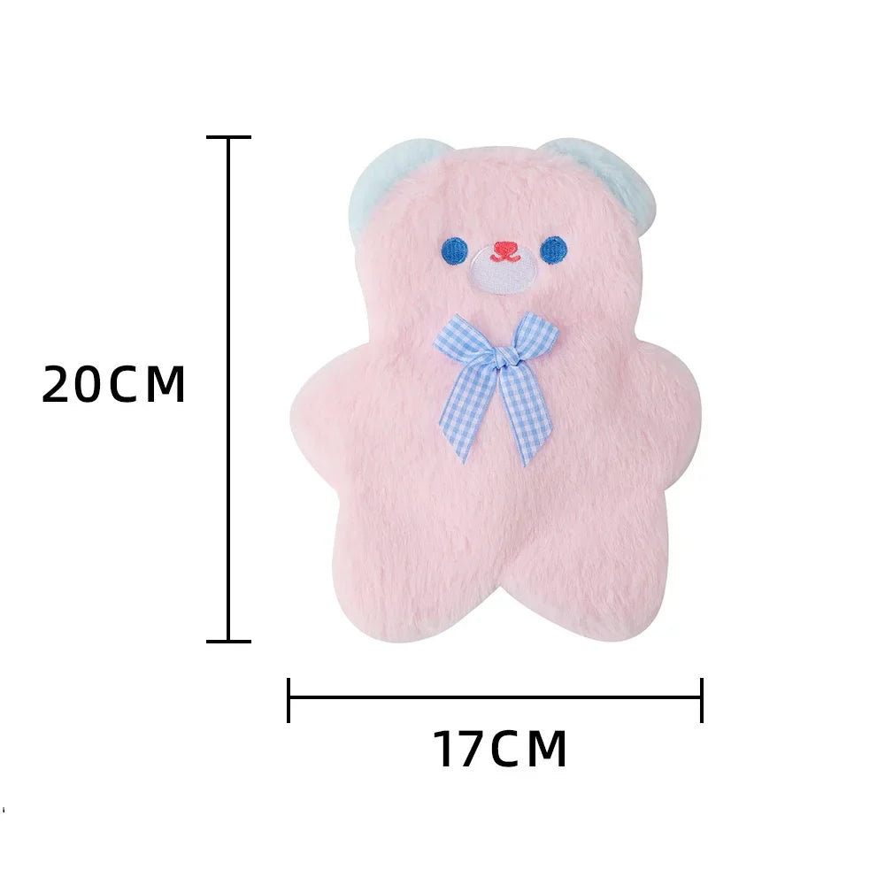 Estuche para lápices de oso de peluche en tonos pastel