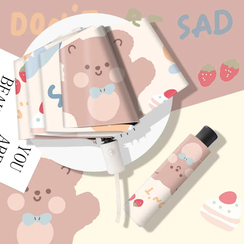 Cute Bow Tie Bear Umbrellas