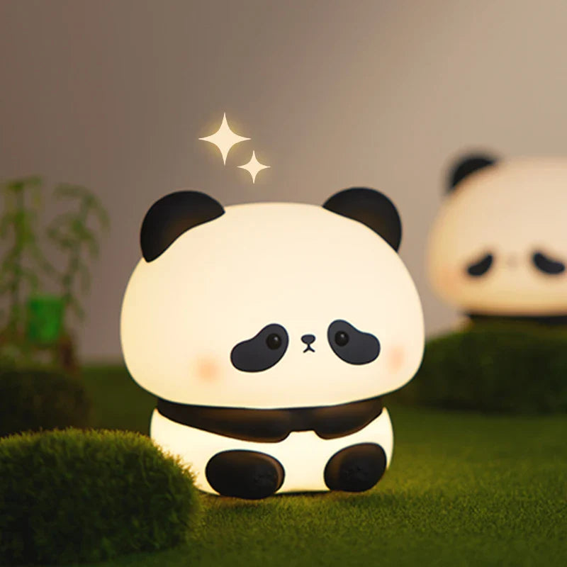 Luces nocturnas LED de panda dormido