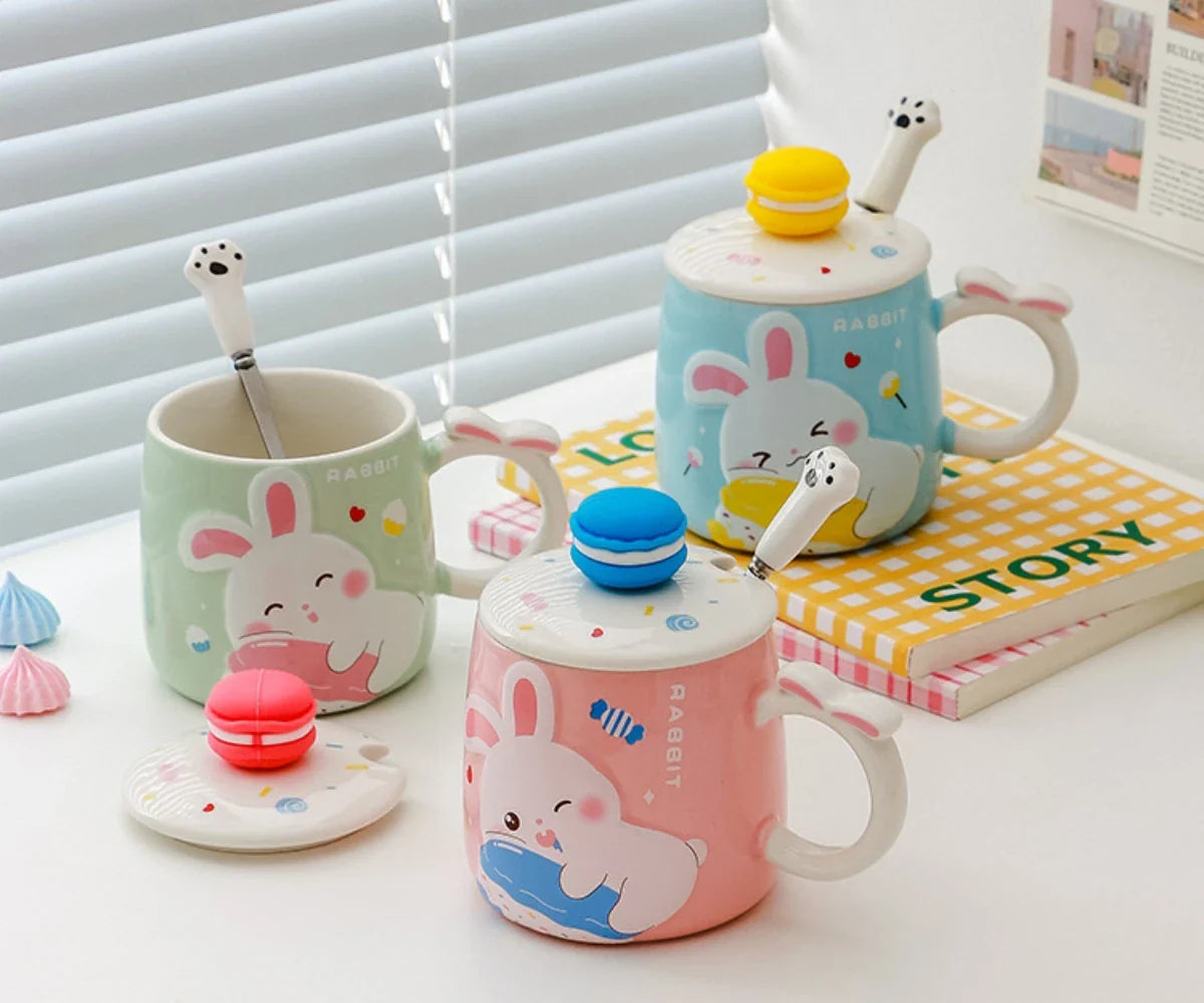 Tasses en forme de lapin macaron