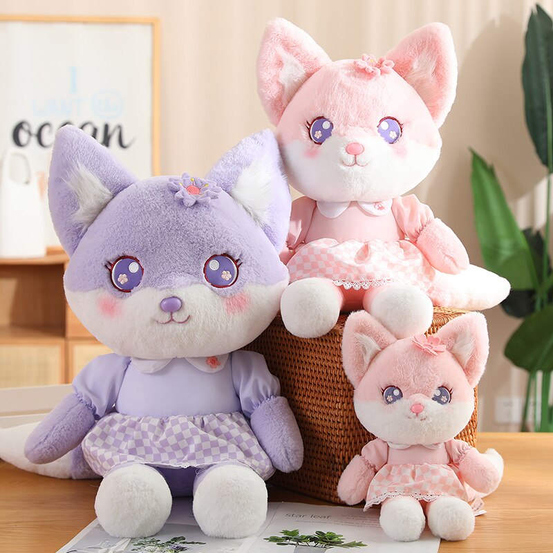 Peluche renard en fleurs de cerisier