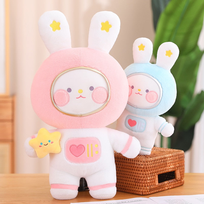Conejitos de peluche espaciales