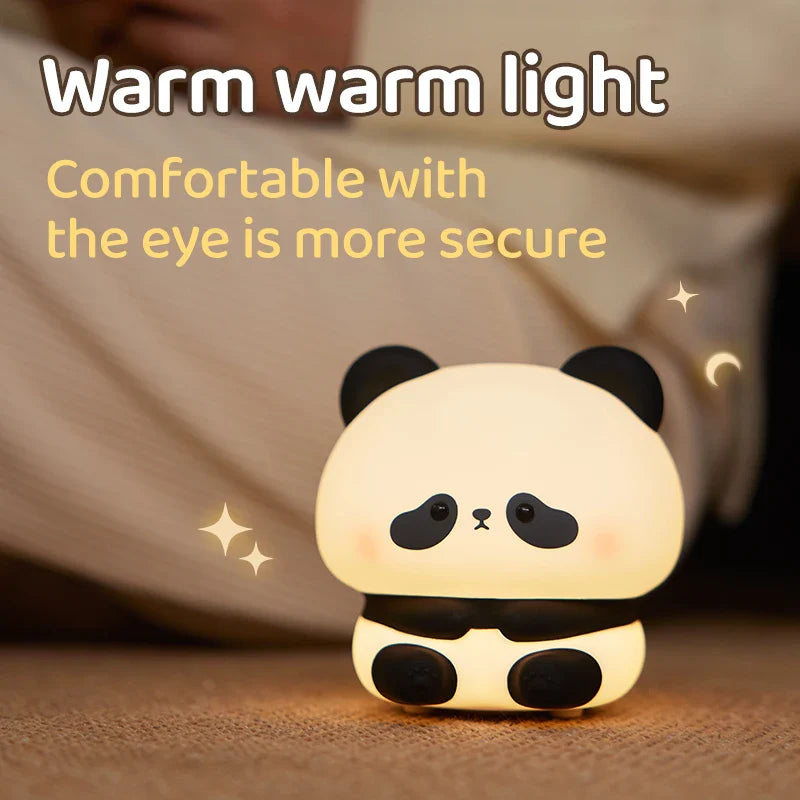 Luces nocturnas LED de panda dormido