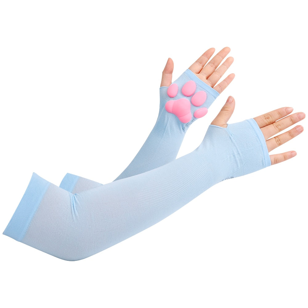 Thigh High Cat Paw Stockings & Warm Warmers