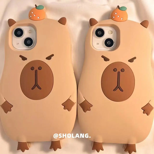 Coque iPhone en silicone Capybara