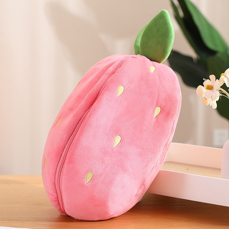 Peluches lapin carotte et fraise